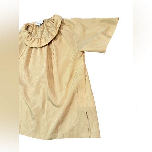 3.1 Phillip Lim Ruched-Neck Taffeta Boxing Top in Tan Size XS - Picture 7 of 13